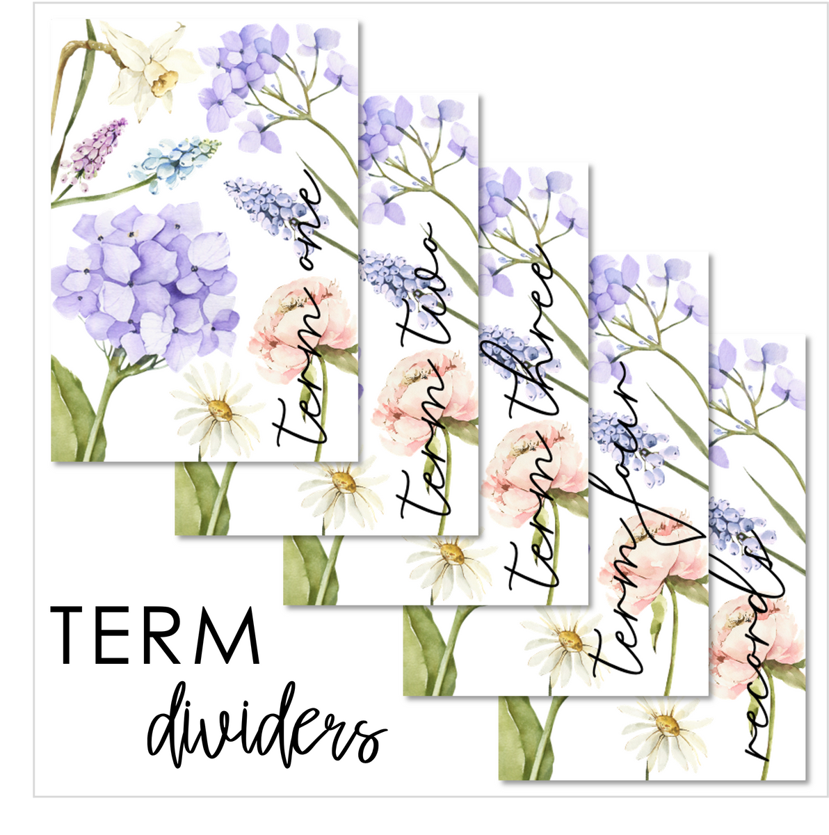 2024 Printable Planner Covers & Dividers Vintage Garden House of