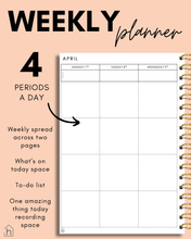Load image into Gallery viewer, PREORDER - 2026 A5 TEACHER PLANNER - PASTEL DAISIES