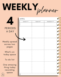 PREORDER - 2026 A5 TEACHER PLANNER - PASTEL DAISIES