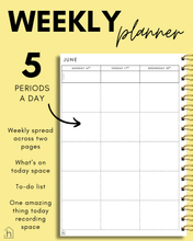 Load image into Gallery viewer, PREORDER - 2026 A5 TEACHER PLANNER - PASTEL DAISIES
