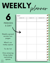 Load image into Gallery viewer, PREORDER - 2026 A5 TEACHER PLANNER - PASTEL DAISIES