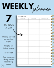 Load image into Gallery viewer, PREORDER - 2026 A5 TEACHER PLANNER - PASTEL DAISIES