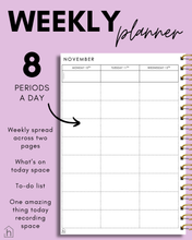 Load image into Gallery viewer, PREORDER - 2026 A5 TEACHER PLANNER - PASTEL DAISIES