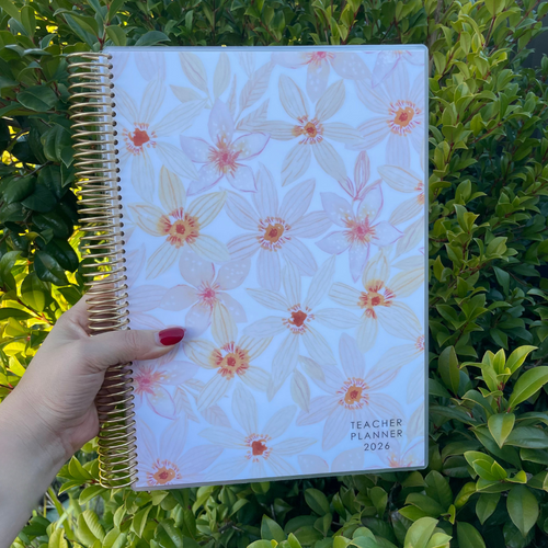 PREORDER - 2026 A5 TEACHER PLANNER - PASTEL DAISIES