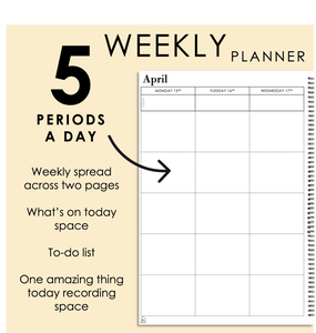 2025 Printable Teacher Planner - Weekly Format