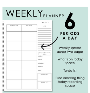 2025 Printable Teacher Planner - Weekly Format