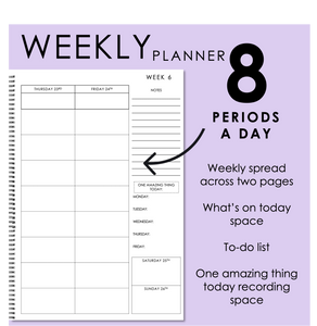 2025 Printable Teacher Planner - Weekly Format