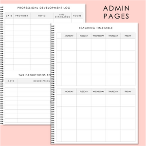 2025 A4 TEACHER PLANNER - STRAWBERRY FIELDS