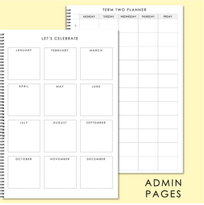 2025 A4 TEACHER PLANNER - STRAWBERRY FIELDS