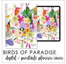 Load image into Gallery viewer, 2025 Printable Everyday Planner Covers - Birds of Paradise