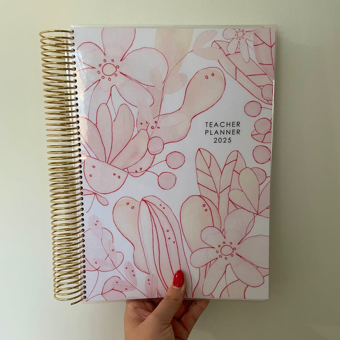 2025 A4 TEACHER PLANNER - PINK CORAL