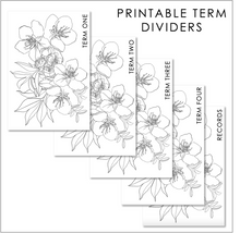 Load image into Gallery viewer, 2025 Printable Planner Covers &amp; Dividers - Floral lines