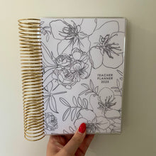 Load image into Gallery viewer, 2025 A4 TEACHER PLANNER - FLORAL LINES