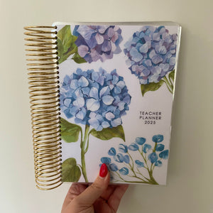 2025 A4 TEACHER PLANNER -  HYDRANGEA BLISS