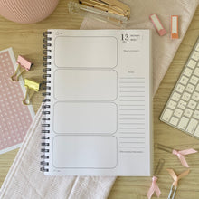 Load image into Gallery viewer, SAMPLE SALE - 2024 A4 Peaches &amp; Cream Daily Planner 4 Period