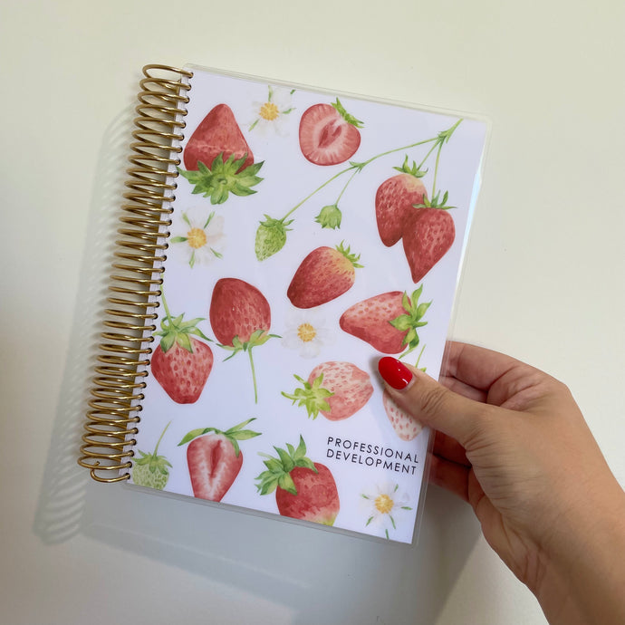 Ready to Ship - A5 Meetings & Professional Development Notebook Strawberry Fields