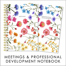 Load image into Gallery viewer, WILDFLOWERS - Meetings / Professional Development Logbook