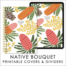 Load image into Gallery viewer, 2025 Printable Planner Covers &amp; Dividers - Native Bouquet