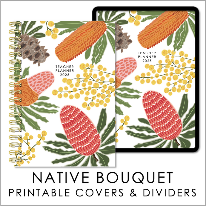 2025 Printable Planner Covers & Dividers - Native Bouquet