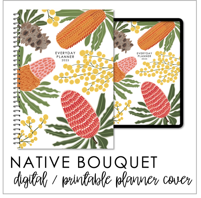 2025 Printable Everyday Planner Covers - Native Bouquet