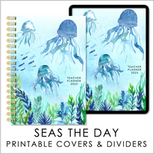 Load image into Gallery viewer, 2025 Printable Planner Covers &amp; Dividers - Seas the Day