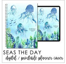 Load image into Gallery viewer, 2025 Printable Everyday Planner Covers - Seas the Day