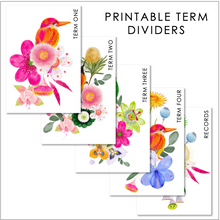 Load image into Gallery viewer, 2025 Printable Planner Covers &amp; Dividers - Birds of Paradise