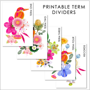 2025 Printable Planner Covers & Dividers - Birds of Paradise