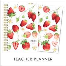 Load image into Gallery viewer, 2027 A4 TEACHER PLANNER - STRAWBERRY FIELDS