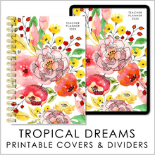 Load image into Gallery viewer, 2025 Printable Planner Covers &amp; Dividers - Tropical Dream