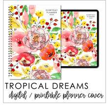 Load image into Gallery viewer, 2025 Printable Everyday Planner Covers - Tropical Dreams