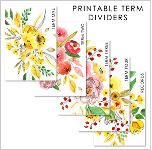 2025 Printable Planner Covers & Dividers - Tropical Dream