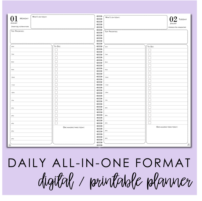 2024 Printable Everyday Planner - Daily All-In-One