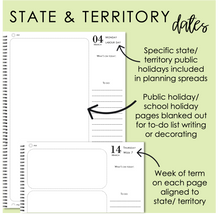 Load image into Gallery viewer, 2025 A4 TEACHER PLANNER - STRAWBERRY FIELDS