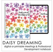 Load image into Gallery viewer, Professional Development Log &amp; Meetings Notebook PRINTABLE - DIGITAL DOWNLOAD