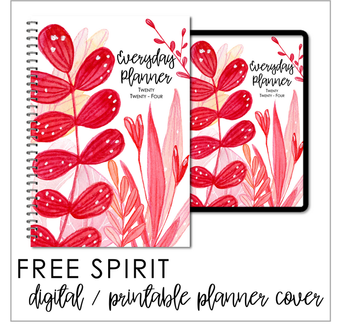 2024 Printable Everyday Planner Covers - Free Spirit