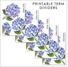 Load image into Gallery viewer, 2025 Printable Planner Covers &amp; Dividers - Hydrangea Bliss