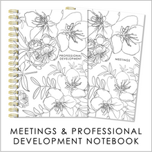 Load image into Gallery viewer, FLORAL LINES - Meetings / Professional Development Logbook