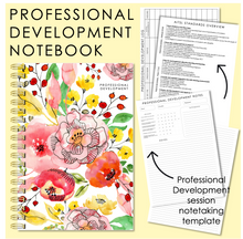 Load image into Gallery viewer, FLORAL LINES - Meetings / Professional Development Logbook