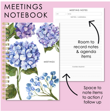 Load image into Gallery viewer, FLORAL LINES - Meetings / Professional Development Logbook