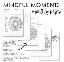 Load image into Gallery viewer, 2024 Printable Planner Monthly Mindful Moments