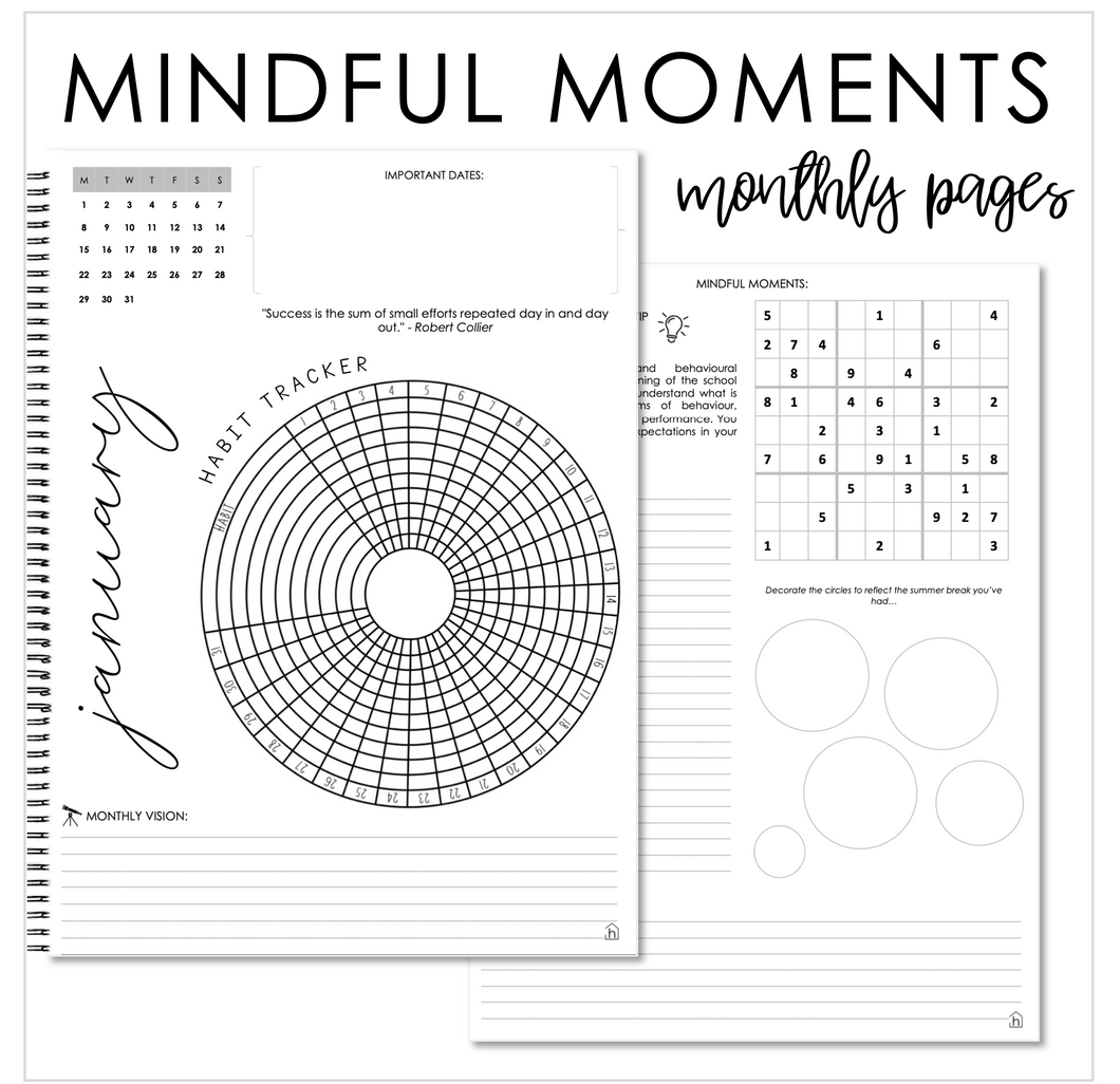 2024 Printable Planner Monthly Mindful Moments