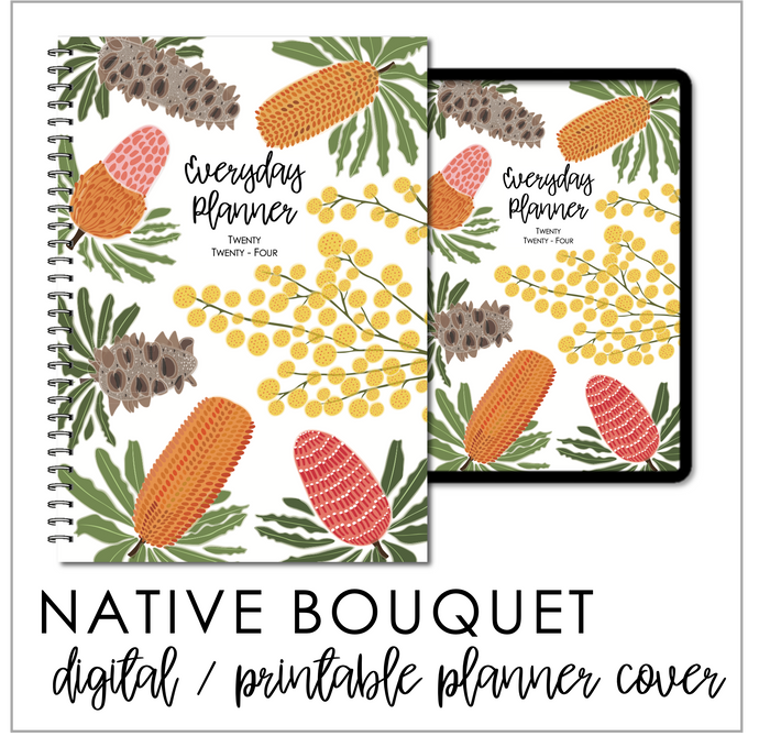2024 Printable Everyday Planner Covers - Native Bouquet