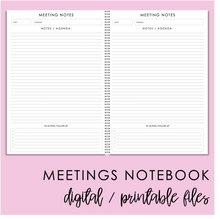 Load image into Gallery viewer, Professional Development Log &amp; Meetings Notebook PRINTABLE - DIGITAL DOWNLOAD