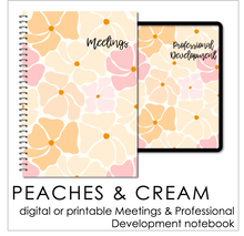 Load image into Gallery viewer, Professional Development Log &amp; Meetings Notebook PRINTABLE - DIGITAL DOWNLOAD