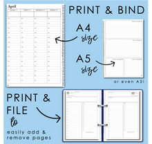 Load image into Gallery viewer, 2025 Printable Everyday Planner - Weekly Minimal