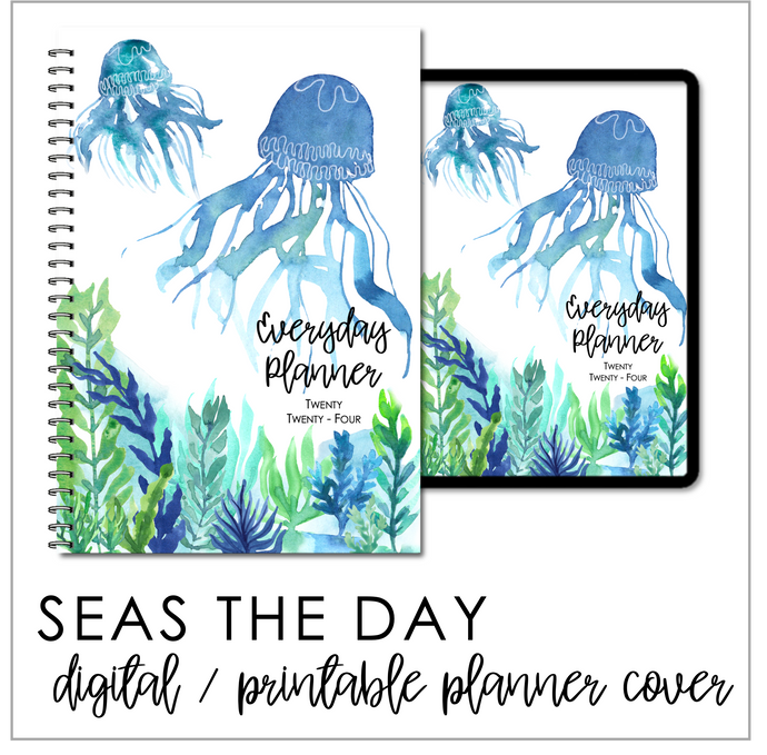 2024 Printable Everyday Planner Covers - Seas the Day