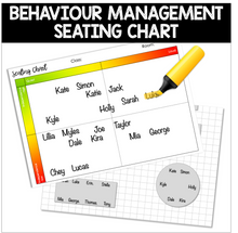 Load image into Gallery viewer, SEATING PLAN CLASSROOM MANAGEMENT CHART