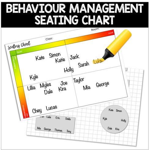 SEATING PLAN CLASSROOM MANAGEMENT CHART