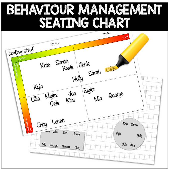 SEATING PLAN CLASSROOM MANAGEMENT CHART